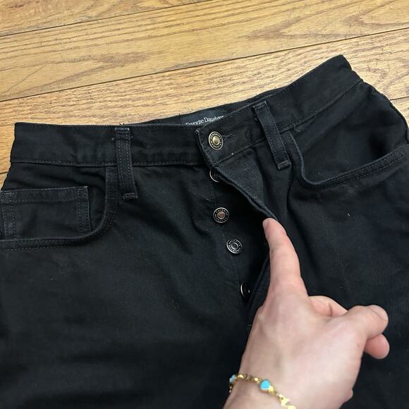 Favorite Daughter The Masha Phantom Super High Rise Wide Leg Black Jeans 29x26 - Picture 2 of 8